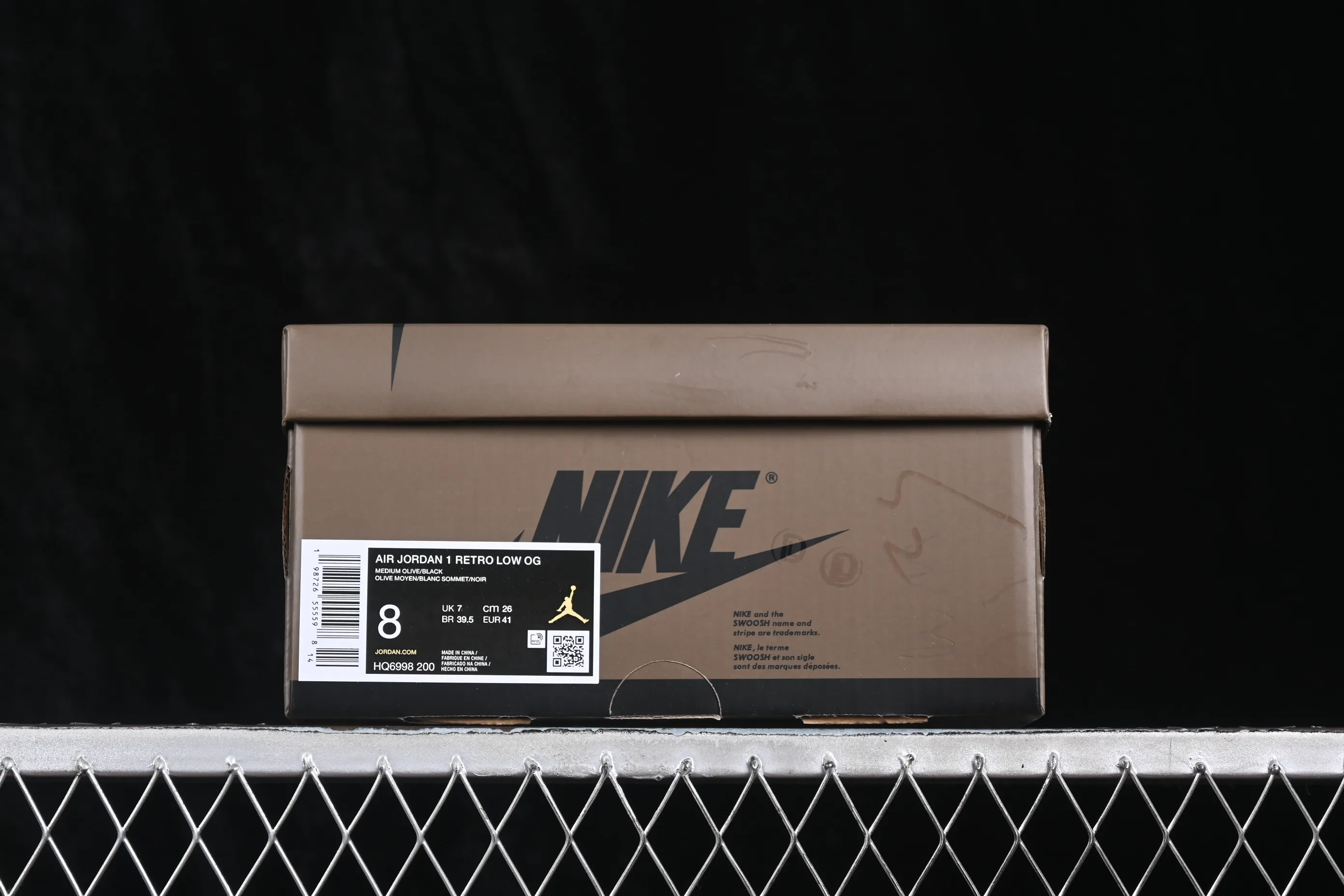 All categories Air Jordan Jordan series basketball shoes Air Jordan 1 Low Air Jordan 1 Low OG "Medium Olive" AJ1 Joe 1 joint model olive green low-top retro cultural basketball shoes HQ6998-200